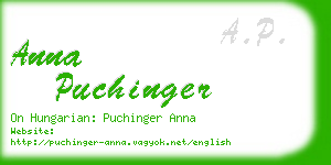 anna puchinger business card